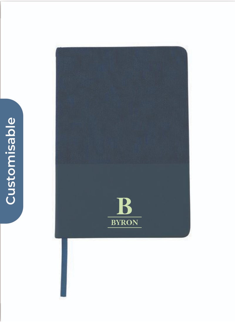 SANTHOME Personalised LYSS - Santhome® A5 Thermo PU Hard Cover Notebook - Blue  - Image 3