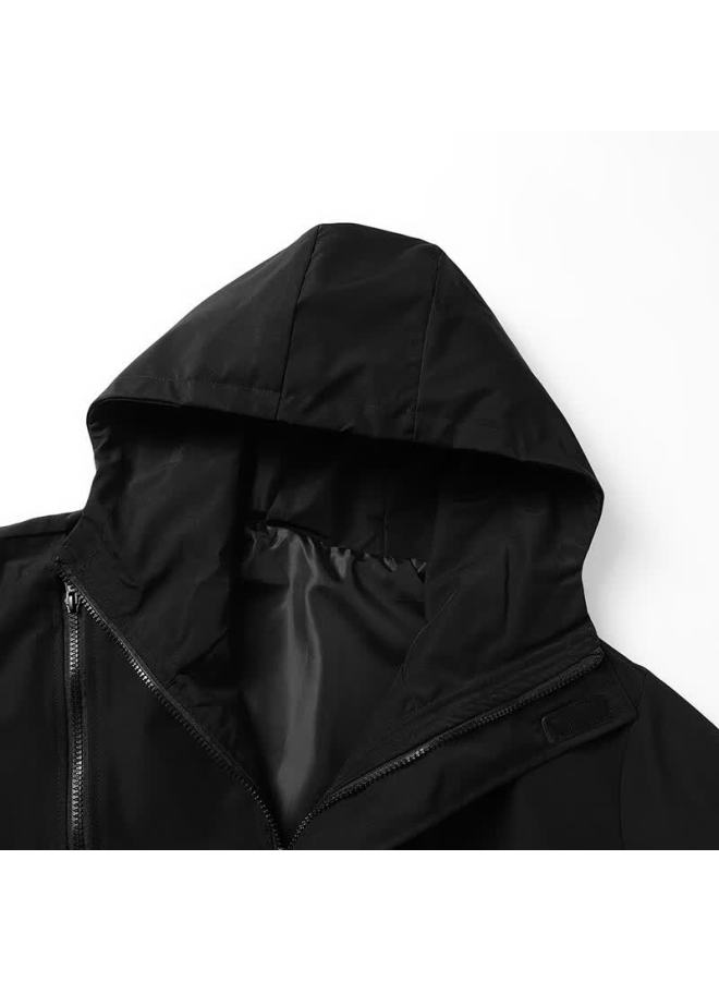 Glm Men's Hooded Jacket Autumn Winter Trendy Loose Fit Sports Outdoor Casual Hard Shell Coat - Image 3
