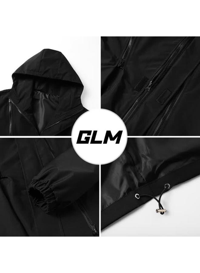Glm Men's Hooded Jacket Autumn Winter Trendy Loose Fit Sports Outdoor Casual Hard Shell Coat - Image 2