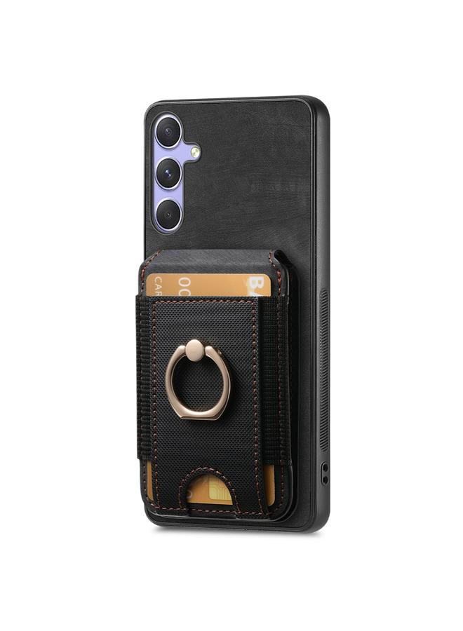 S-TOP Case For Samsung Galaxy M53 5G Retro Splitable Magnetic Stand Card Bag Leather Phone Case - Image 2