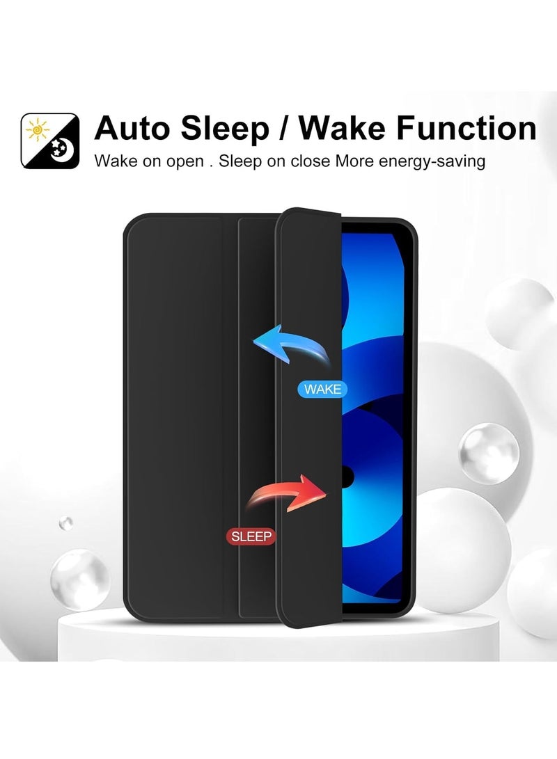TIGER Case for iPad Air 11 Inch M2 (2024) & iPad Air 5th/4th Gen (10.9 Inch, 2022/2020) – Lightweight Soft TPU Back Protective Case with Auto Sleep/Wake Function & Smart Folio Cover – Thin, Slim Design for Maximum Protection (Black, 10.9) - Image 4