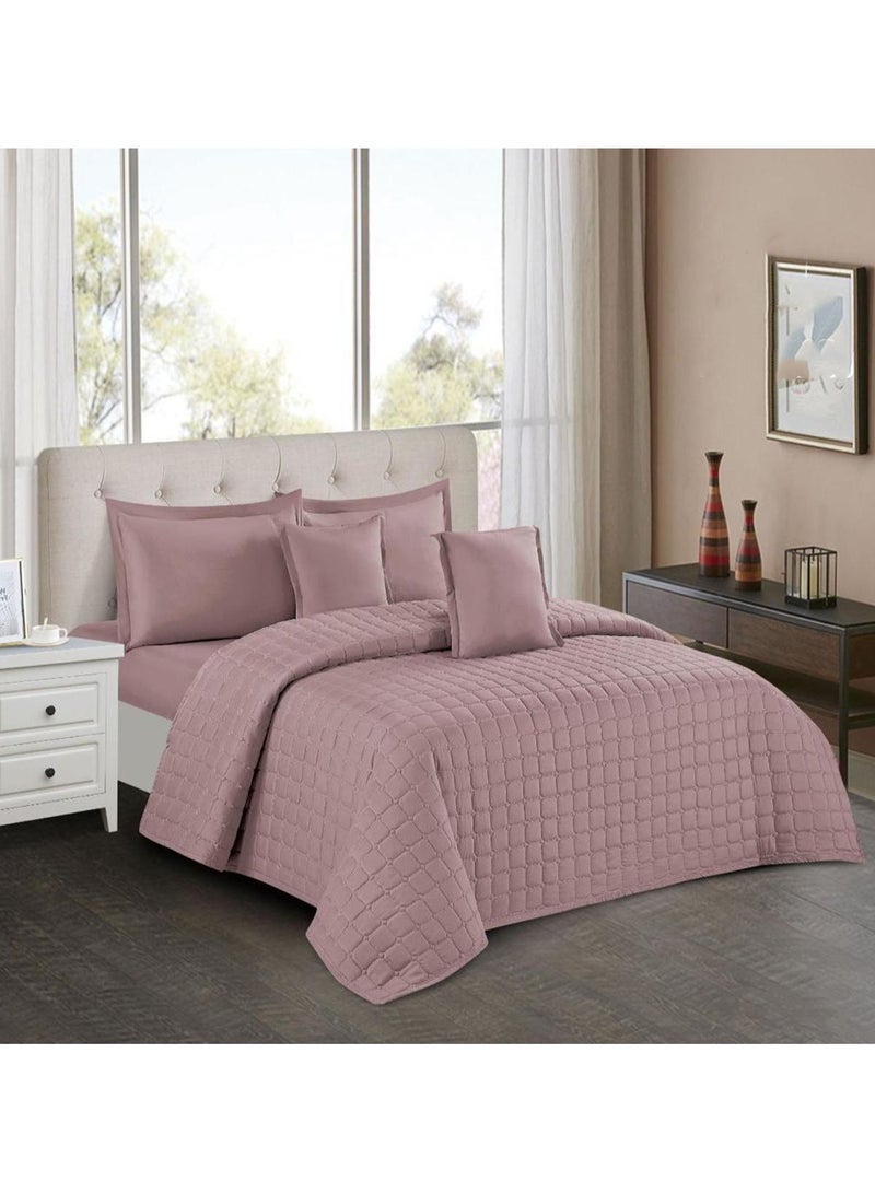 روشن طقم مفرش سرير نفر ونص 4 قطع – لحاف 170×230 سم مع شرشف سرير 120×200+30 سم بتصميم أنيق يمنح غرفتك لمسة فاخرة - Image 1