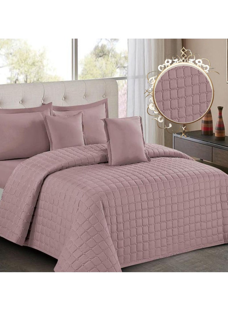 روشن طقم مفرش سرير نفر ونص 4 قطع – لحاف 170×230 سم مع شرشف سرير 120×200+30 سم بتصميم أنيق يمنح غرفتك لمسة فاخرة - Image 3