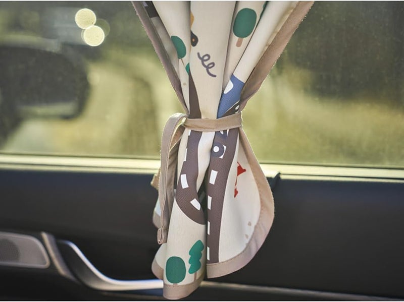 bebedeco Magnet Car Sun Shade Curtain for Side Window for Baby Kids Children - Sunshade Protector Sun Blocker Blind (Hello Vehicle) - Image 5