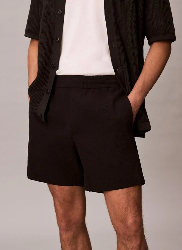 CALVIN KLEIN Seersucker Pull On Shorts