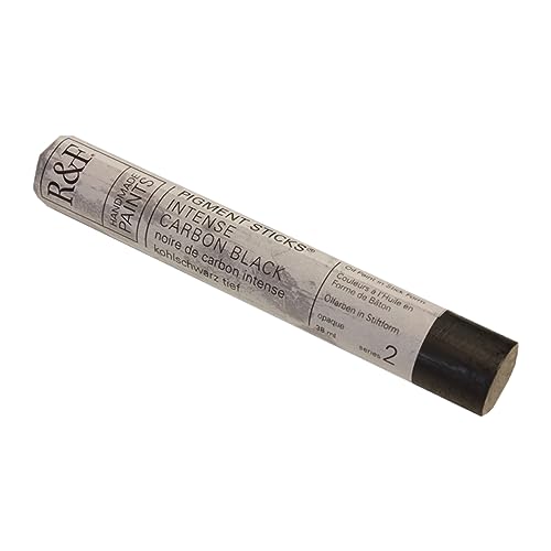 R&F Handmade Paints - Professional Oil Pigment Stick, Intense Carbon Black, 38 ml - Image 1