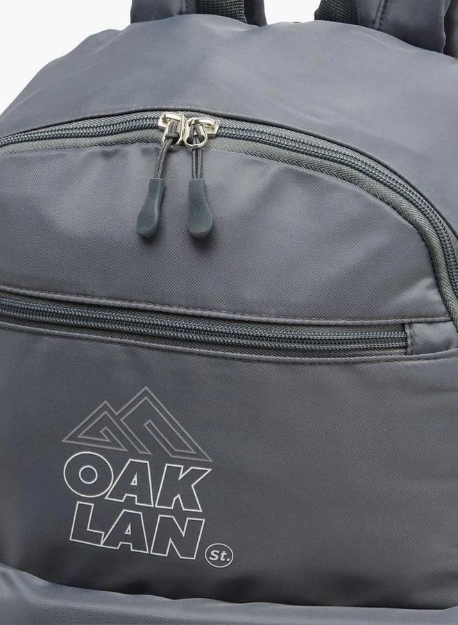 Oaklan By Shoexpress GREY Solid Backpack For Kids 13 Years+ With Padded Shoulder Straps for Men | Best Price UAE