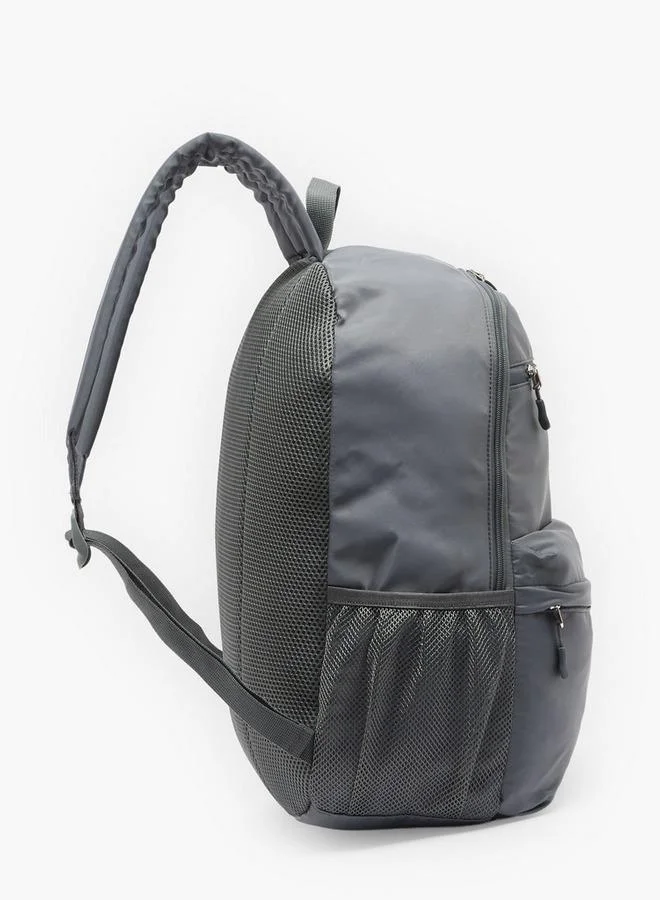 Oaklan By Shoexpress GREY Solid Backpack For Kids 13 Years+ With Padded Shoulder Straps for Men | Best Price UAE