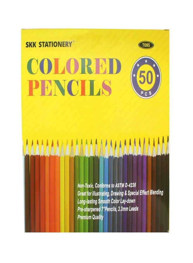 SKKSTATIONERY 50Pcs Colored Pencils,50 Vibrant Colors, Drawing Pencils for Sketch, Arts, Coloring Books, Back to school Christmas Halloween Gifts - Image 2