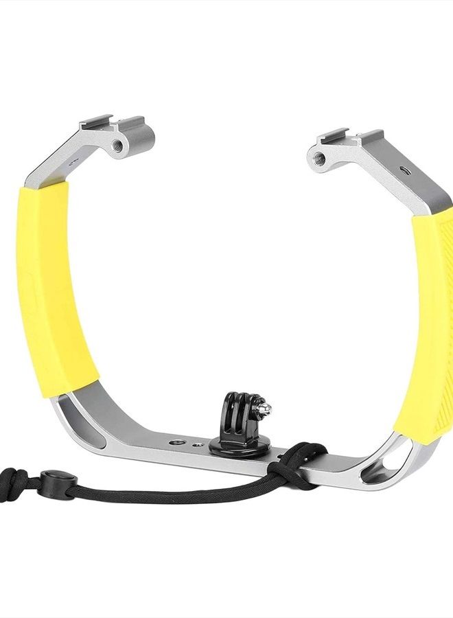 Movo GB-U80 Underwater Diving Rig with Cold Shoe Mounts, Strap - Compatible with GoPro Hero, HERO3, HERO4, HERO5, HERO6, HERO7, HERO8, HERO9, HERO10, Osmo Action - Scuba GoPro Accessory (XL Version) - Image 1