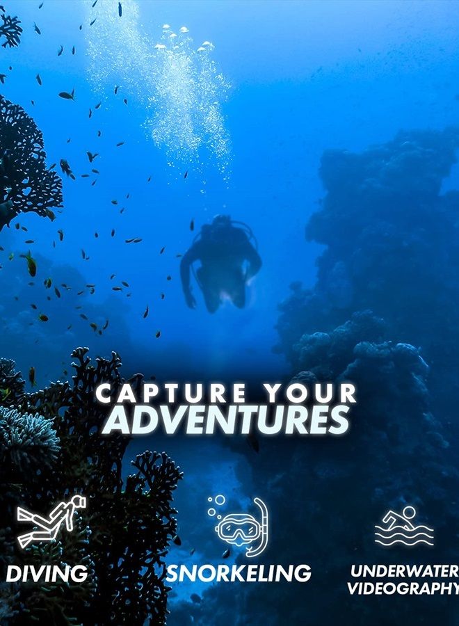 Movo GB-U80 Underwater Diving Rig with Cold Shoe Mounts, Strap - Compatible with GoPro Hero, HERO3, HERO4, HERO5, HERO6, HERO7, HERO8, HERO9, HERO10, Osmo Action - Scuba GoPro Accessory (XL Version) - Image 4