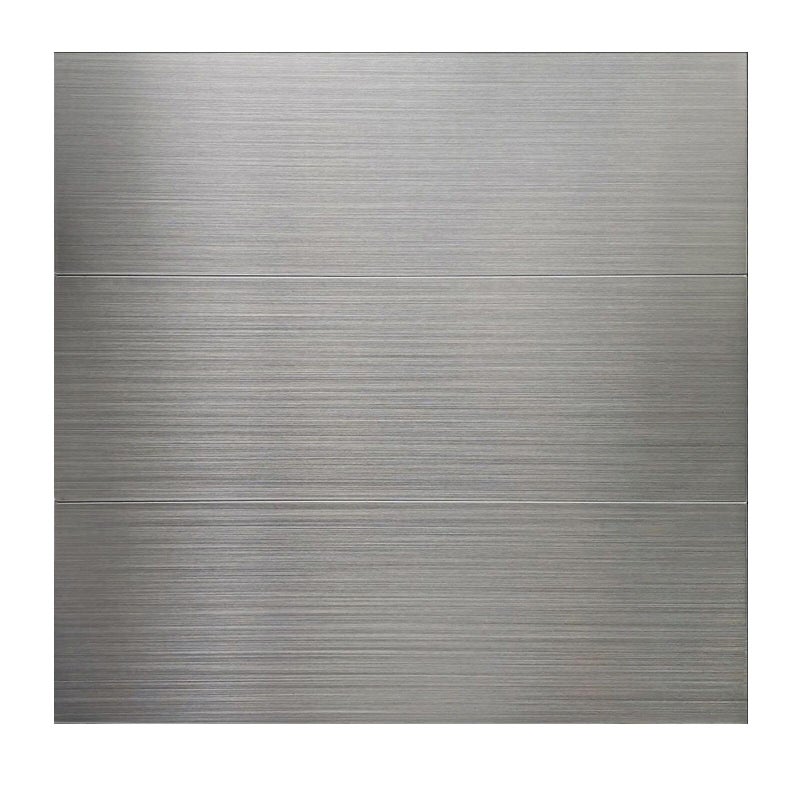 Crystiles 30-Pack of 12 x 4" Brushed Aluminum Peel-and-Stick Tile Backsplash Panels, Stainless Steel Backsplash - Image 1