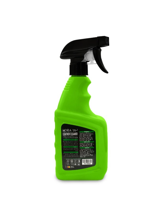 NORA Leather Cleaner N-201 (500ml) Multi-Surface Leather Cleaner & Conditioner Removes Dirt & Stains, Restores Shine, Prevents Cracking & Fading For Car Seats, Sofa, Bags, Jackets, Shoes & Furniture - Image 3