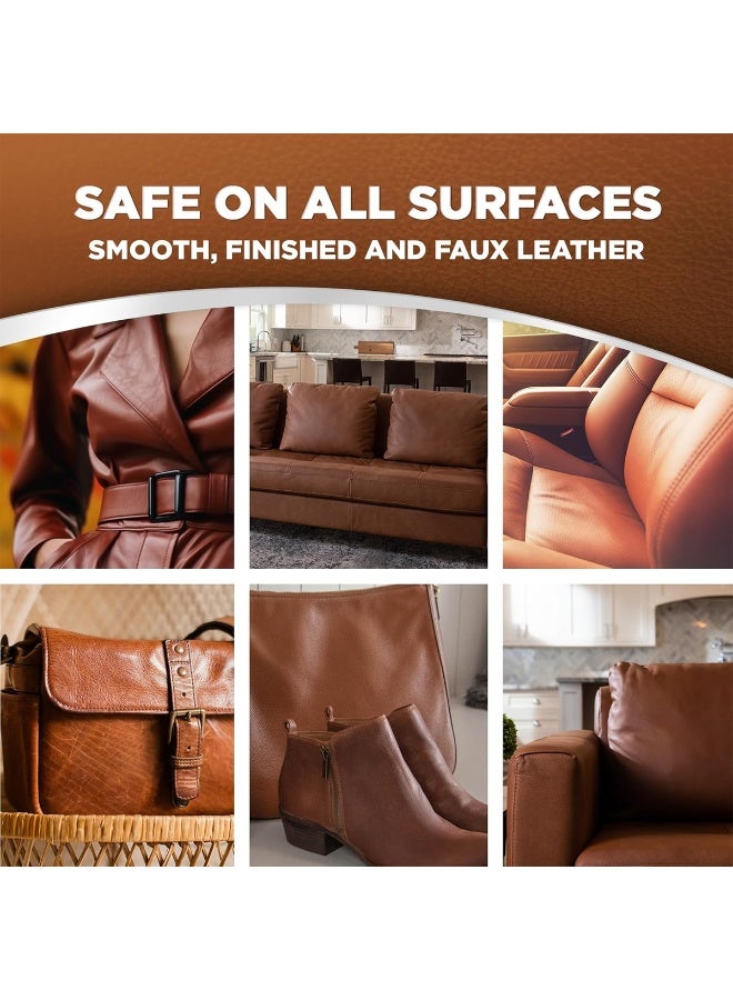 NORA Leather Cleaner N-201 (500ml) Multi-Surface Leather Cleaner & Conditioner Removes Dirt & Stains, Restores Shine, Prevents Cracking & Fading For Car Seats, Sofa, Bags, Jackets, Shoes & Furniture - Image 5