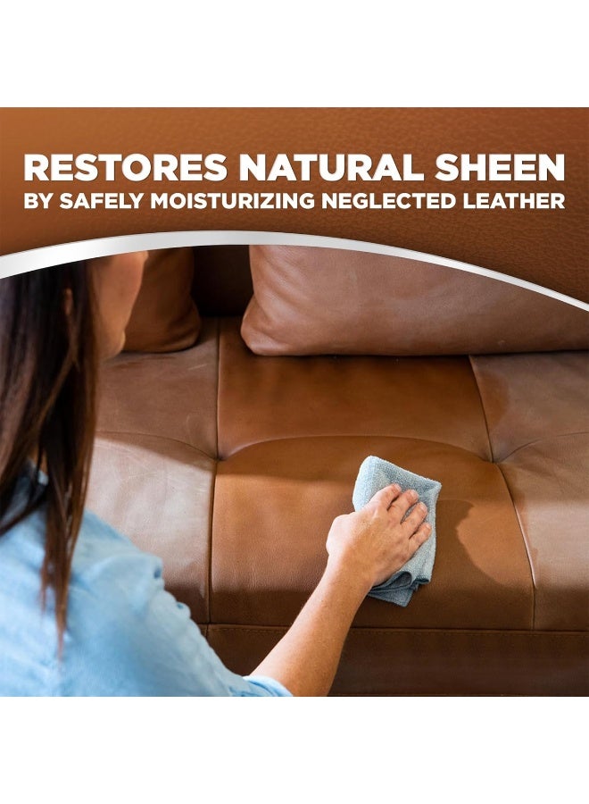 NORA Leather Cleaner N-201 (500ml) Multi-Surface Leather Cleaner & Conditioner Removes Dirt & Stains, Restores Shine, Prevents Cracking & Fading For Car Seats, Sofa, Bags, Jackets, Shoes & Furniture - Image 4