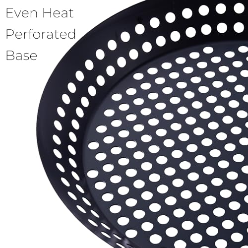 FAQQI 12-Inch Kozmatik Grill Pan Stovetop Turkish - Black Non-Stick Carbon Steel Grill Basket Vegetable with Handle | Vegetable Charring Pan for Stovetop & Grill - Image 5