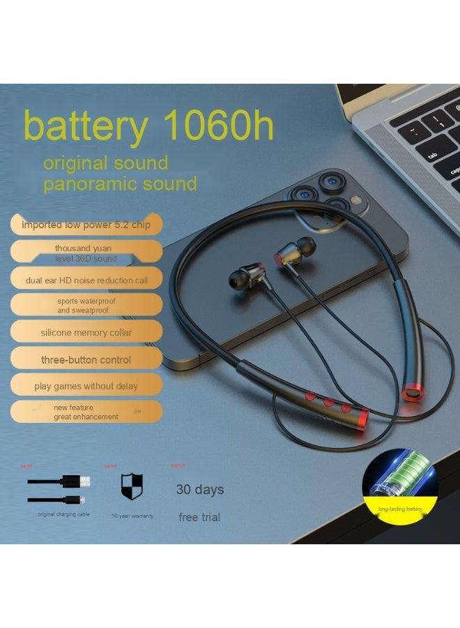 New Wireless Bluetooth Neckband Earphones with Long Battery Life - Universal for Apple, Android, and Huawei, Ideal for Sports  - Image 1