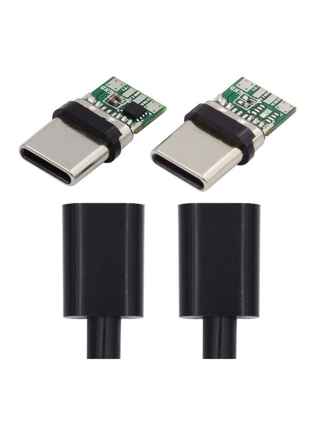 NFHK 2sets/lot DIY OEM 24pin Connector Plug USB Type C USB-C Male to USB-C Male 100W PD USB2.0 Data with Housing Cover - Image 1