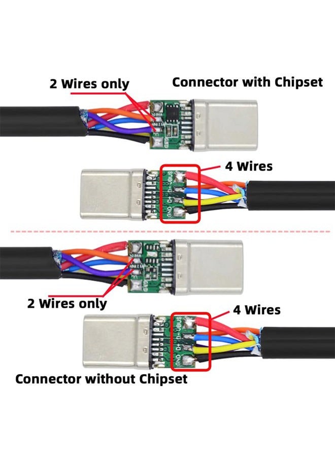 NFHK 2sets/lot DIY OEM 24pin Connector Plug USB Type C USB-C Male to USB-C Male 100W PD USB2.0 Data with Housing Cover - Image 5