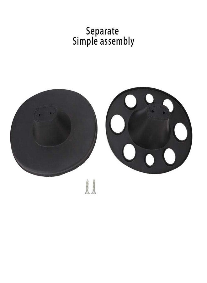 HURRISE Plastic Round Hair Brush Comb Holder - 8 Holes for Various Sizes - Professional Salon & Home Organizer - Easy Installation - Black Plastic - Image 5