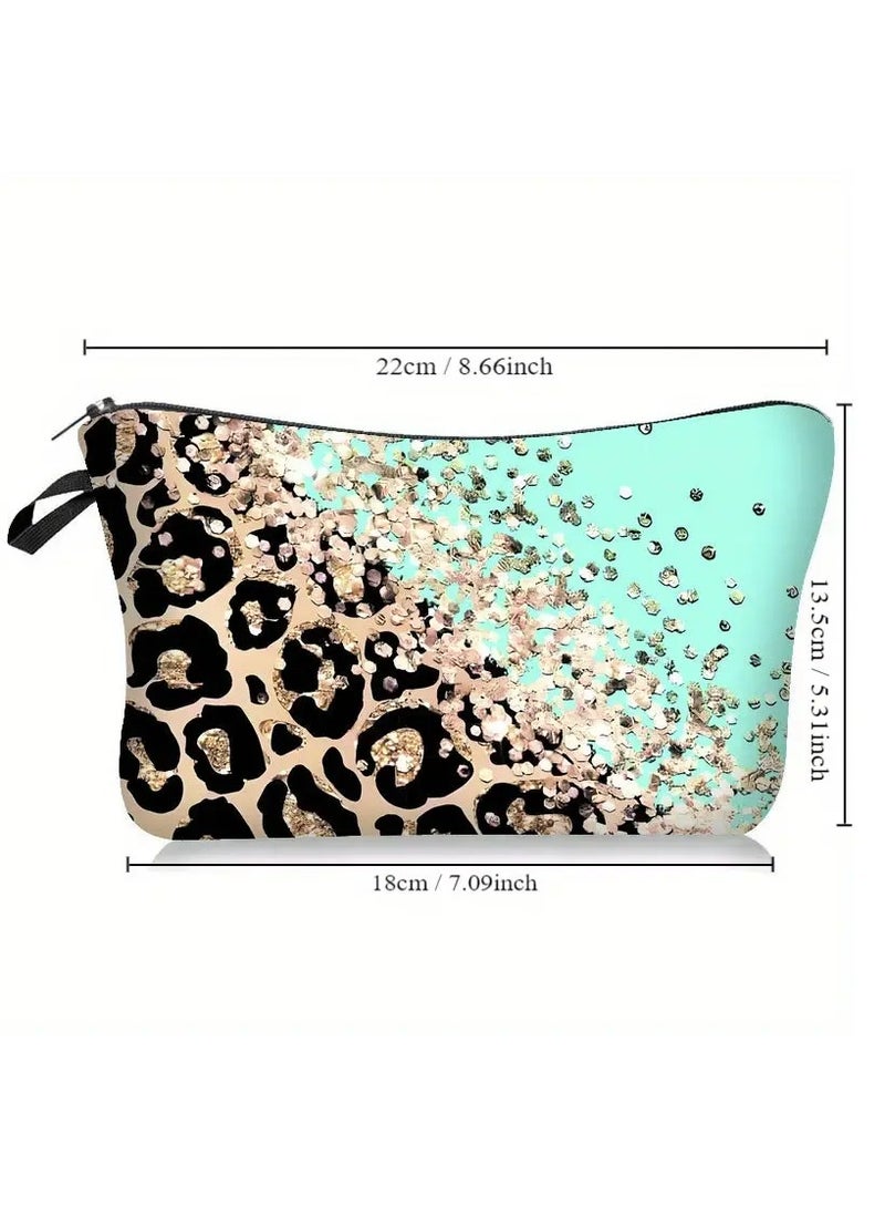 روزينو حقيبة مكياج طباعة النمر المطبوعة وملصقة - Image 3