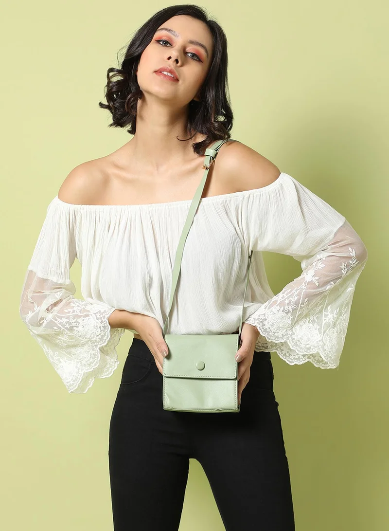 Haute Sauce  Galina Green Cross Body Bag for Women | Best Price UAE