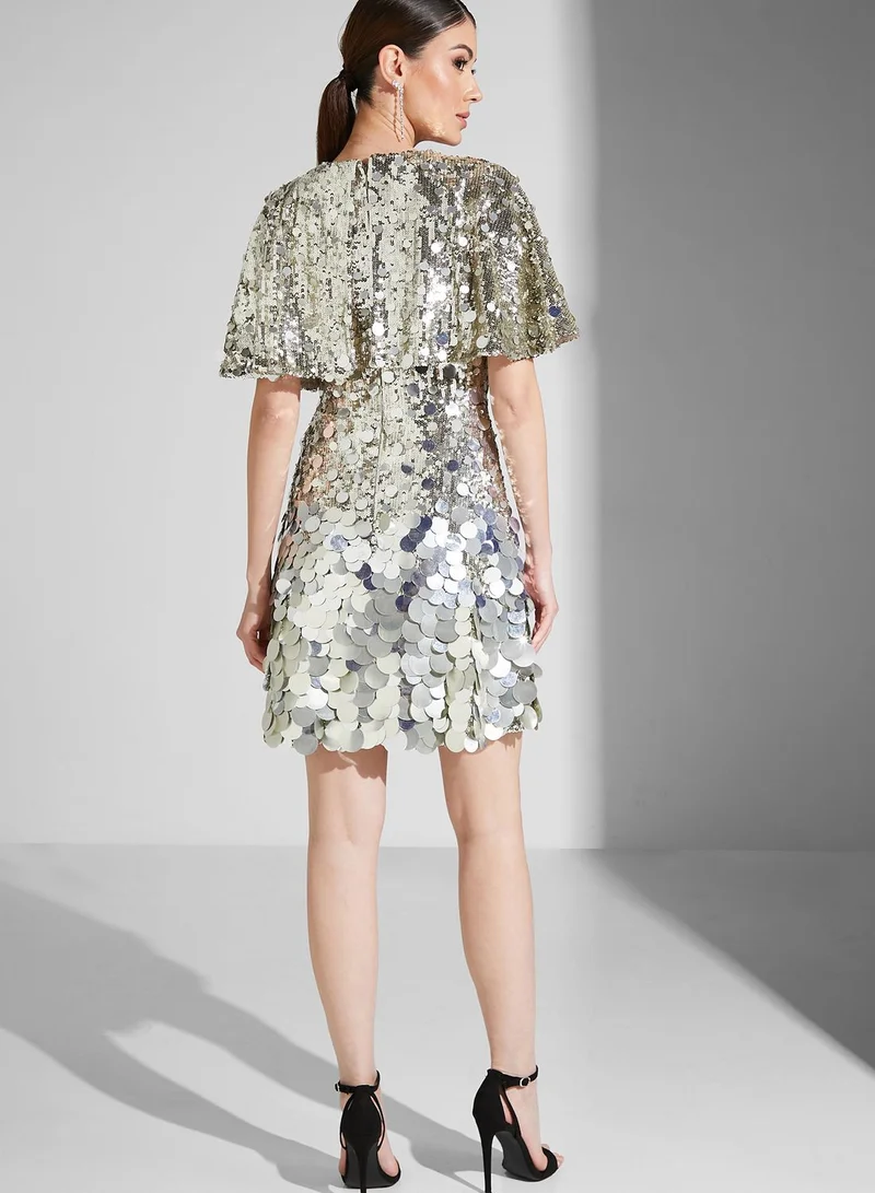 Ted Baker Embellished Plunge Neck Dress