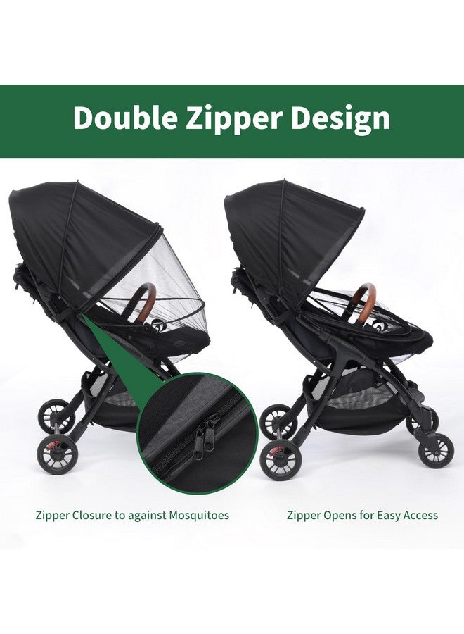 DUOMI 2-in-1 Stroller Sun Shade and Mosquito Net Cover - Universal Breathable Baby Cover With Two-Way Zipper for Extender - Image 4