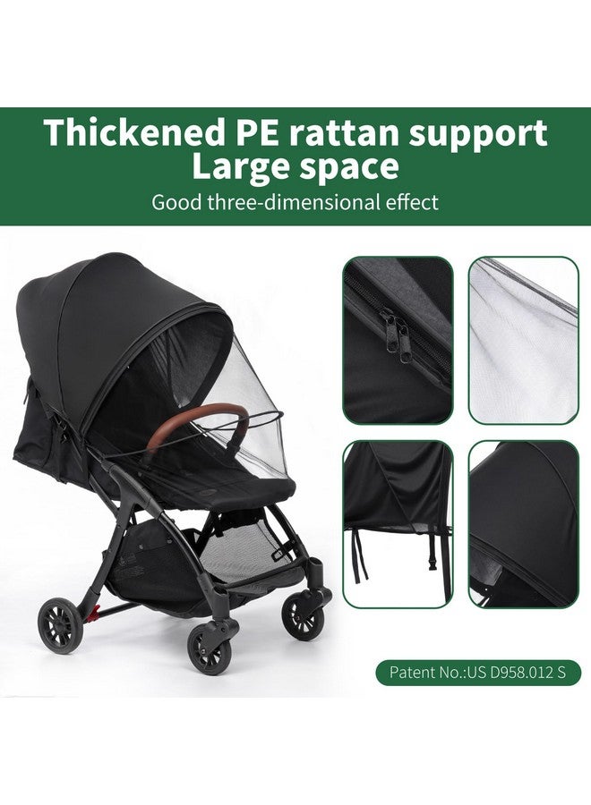 DUOMI 2-in-1 Stroller Sun Shade and Mosquito Net Cover - Universal Breathable Baby Cover With Two-Way Zipper for Extender - Image 3