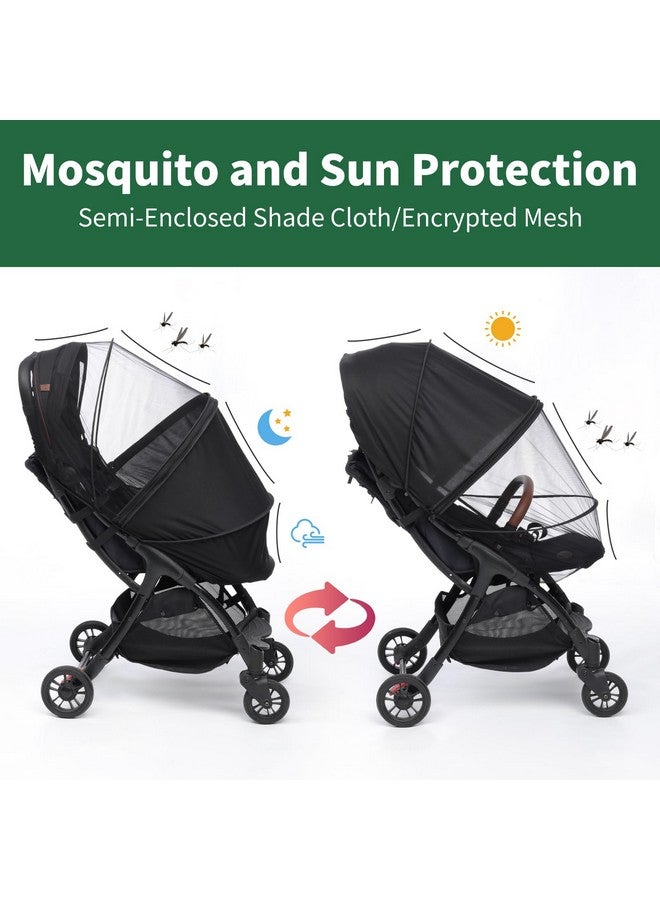 DUOMI 2-in-1 Stroller Sun Shade and Mosquito Net Cover - Universal Breathable Baby Cover With Two-Way Zipper for Extender - Image 5