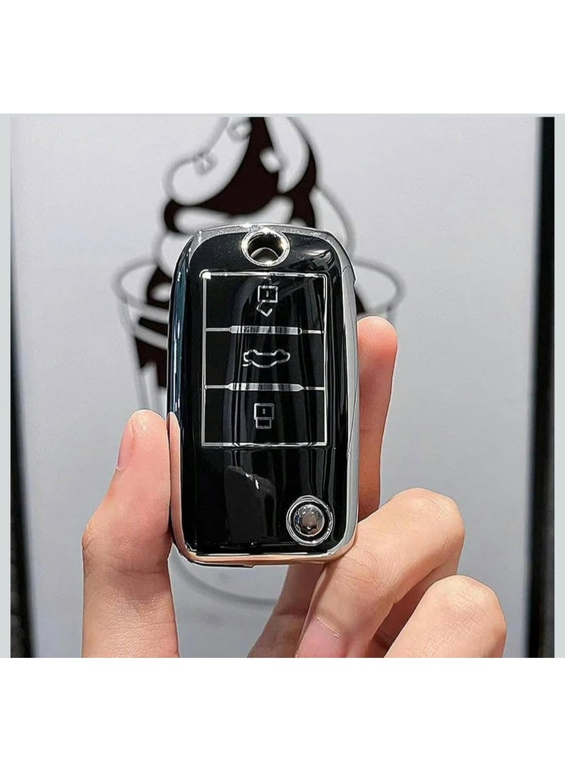 UShop U-Shop TPU Car Key Cover for MG MG6 ZS HS EV EZS EHS - Silver TPU Remote Cover for MG Cars - Image 2