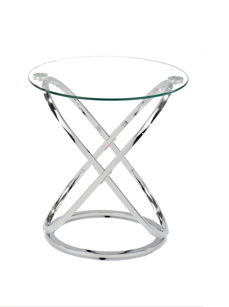ASPECT Monarch CoffeeSide End Table Chrome 52 x 52 x 565 cm