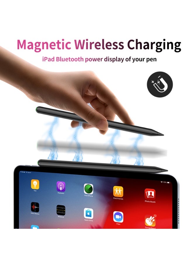 قلم لمس لأجهزة iPad (شحن لاسلكي)، متوافق مع قلم Apple Pencil، قلم iPad، قلم اللمس، حساسية فائقة، دقة متناهية، خفيف الوزن، يدعم استشعار الإمالة، يمنع الأعطال (أبيض) - Image 4