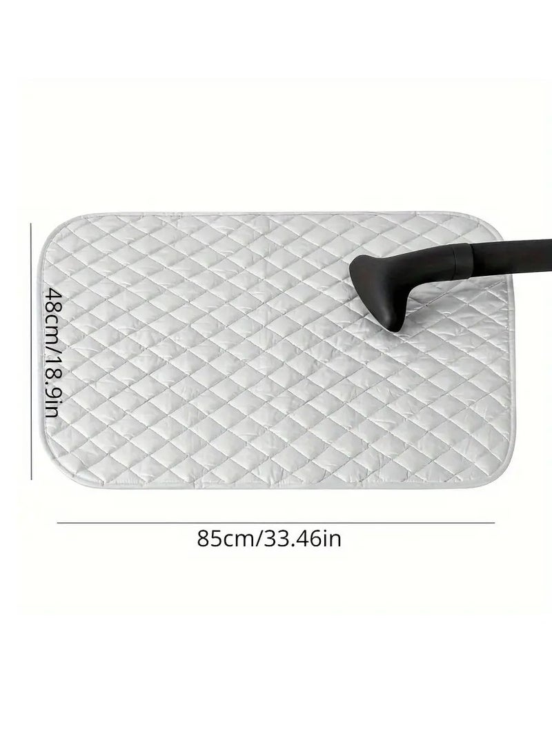 Gonice - Ironing Pad Ironing Mat Ironing Board Foldable Portable Heat Insulation High Temperature Resistant Thickened High Temperature Resistant Non-slip Cotton Ironing Board Coated With Silvery Cloth - Image 1