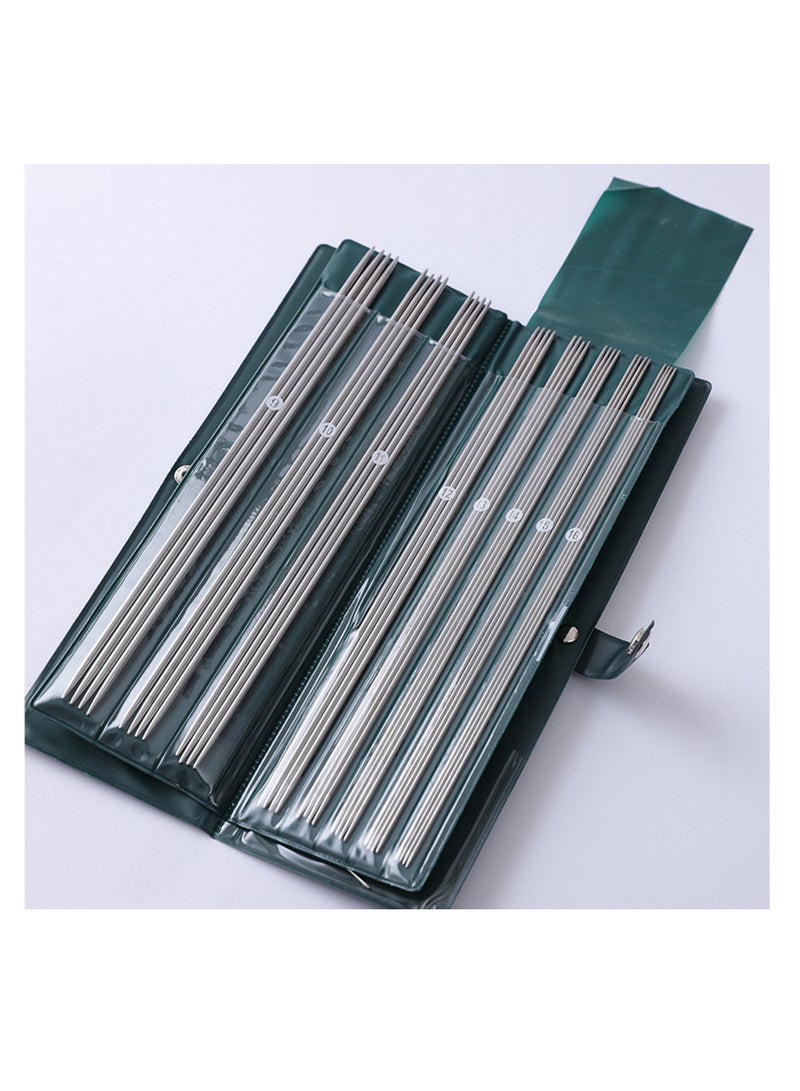 Excefore Double Pointed Knitting Needles, 11 Sizes Stainless Steel Metal Knitting Needles Set, Beginners Straight Knitting Needles Double Pointed Knitting Needle Sets 9.8inche - Image 2