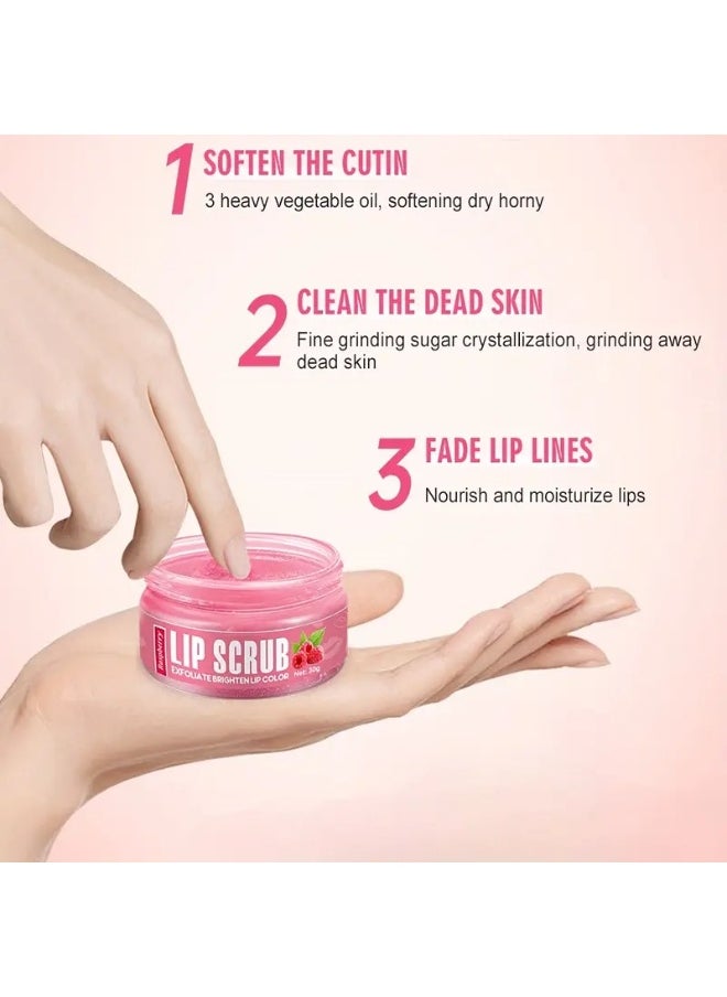 Amatoni Raspberry-Flavored Lip Scrub with Plant Squalane | Hydrating, Moisturizing & Exfoliating | Leaves Lips Refreshed, Smooth & Enhanced Color | For All Lip Types  - Image 4