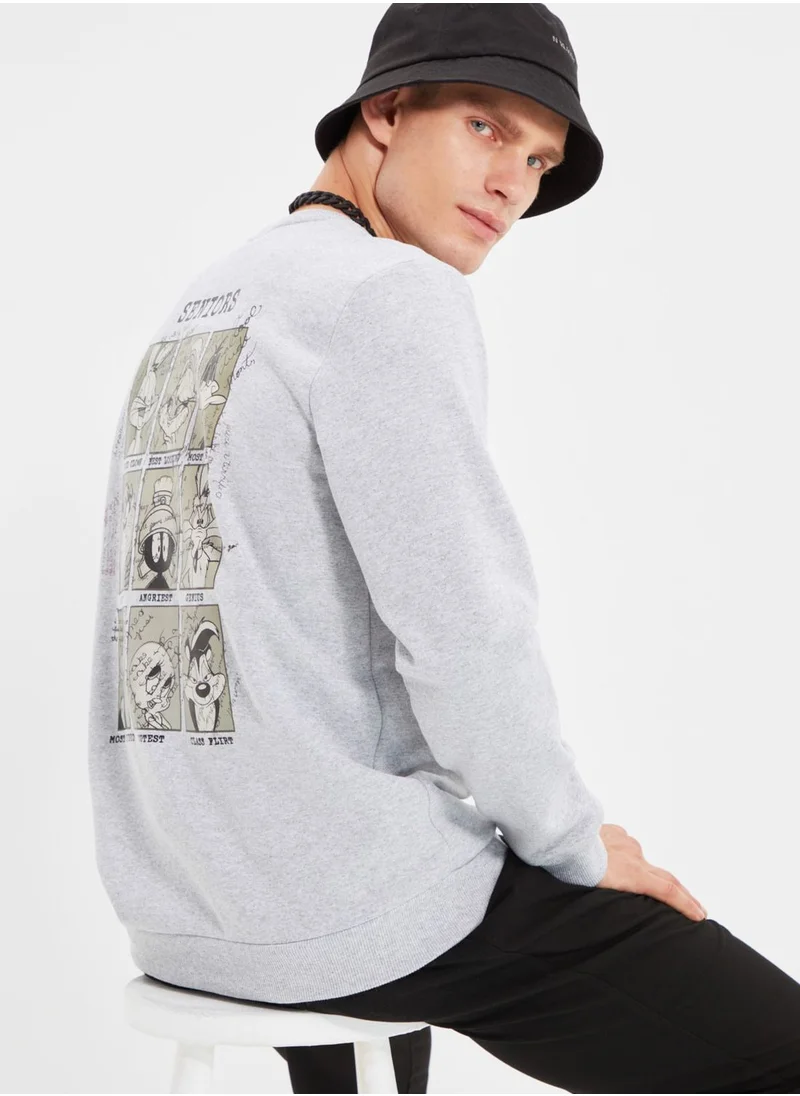 trendyol Back Print Sweatshirt