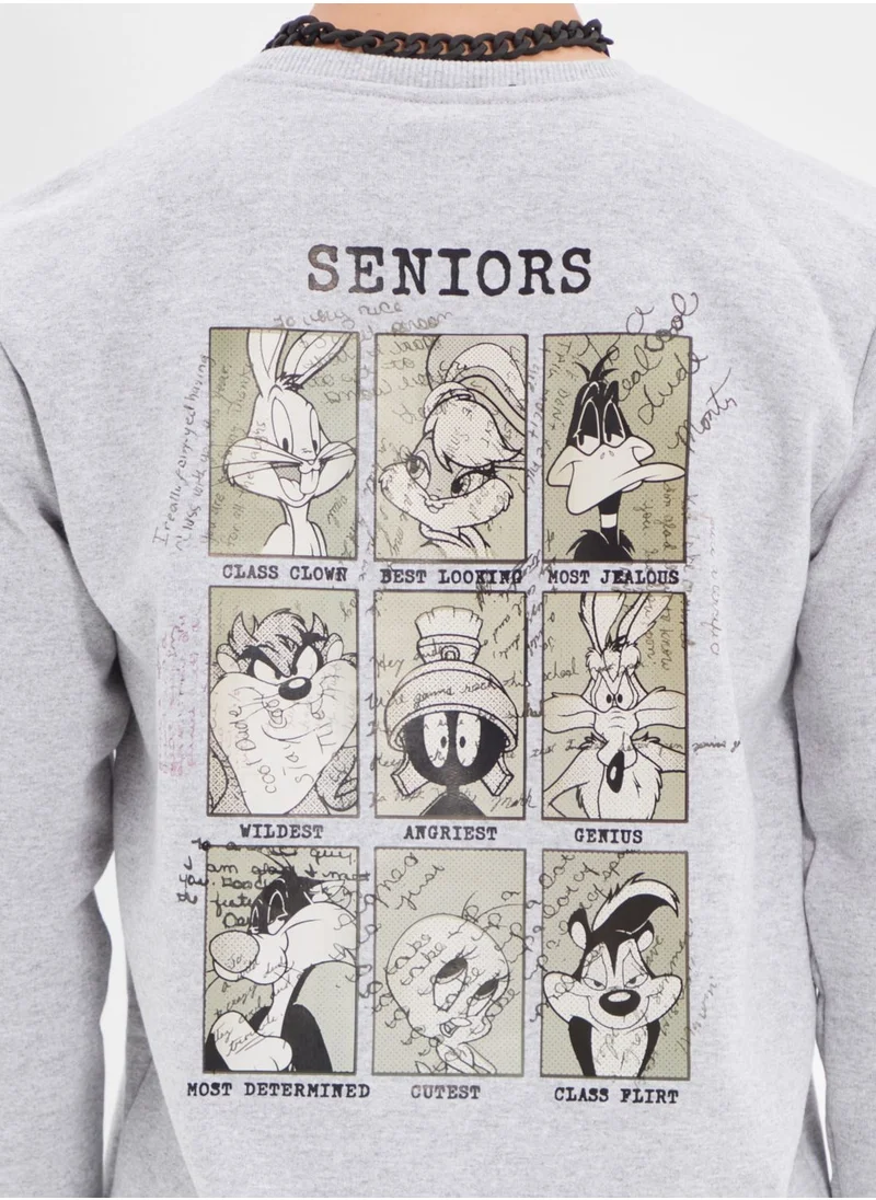 trendyol Back Print Sweatshirt