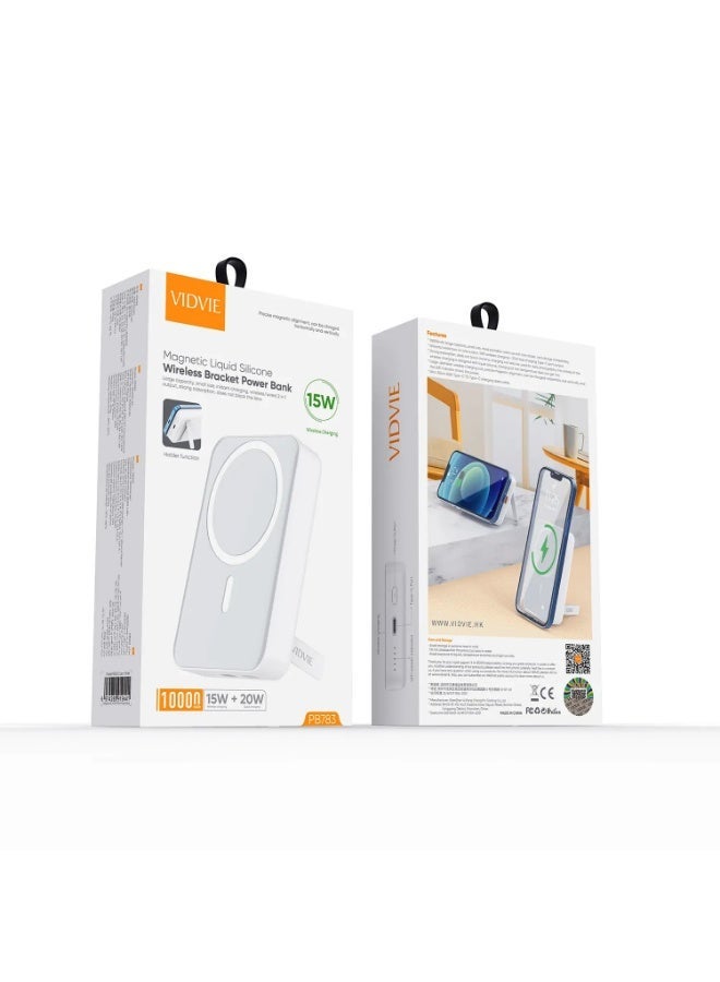 Vidvie باور بانك مغناطيسي من السيليكون السائل اللاسلكي – PB783, 15W, 10,000mAh - Image 3