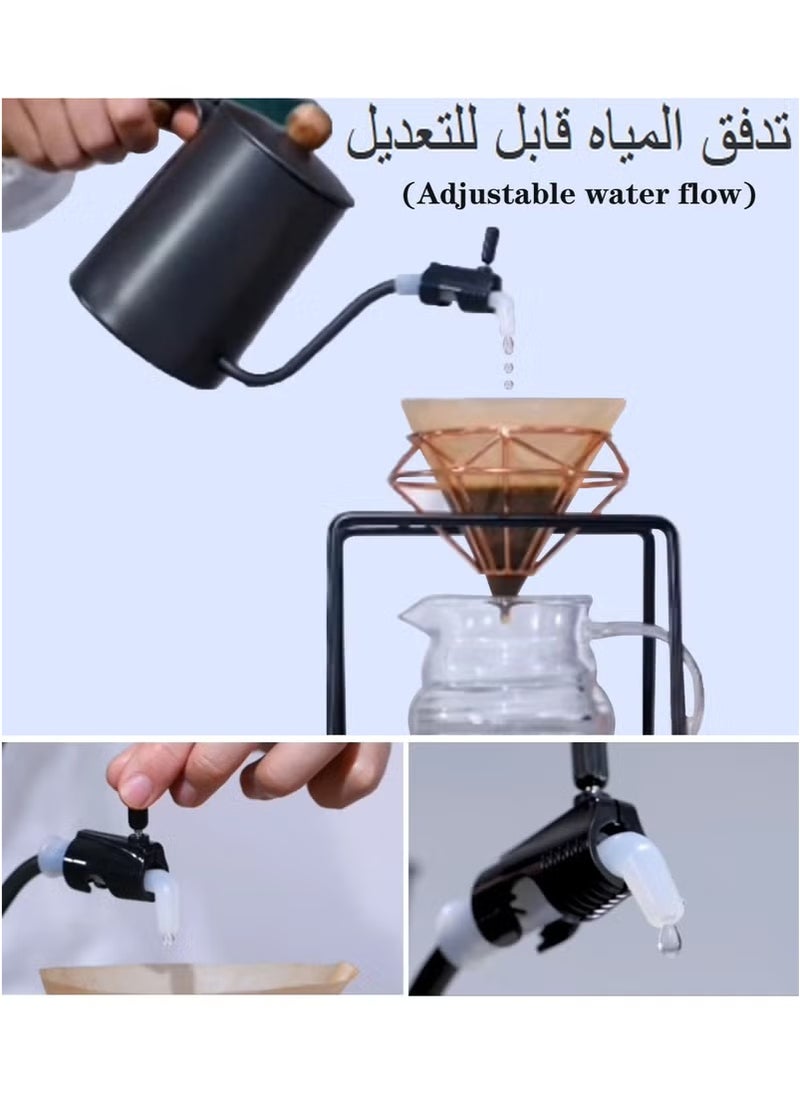 Coffee Dripping Jugs Kettle Gooseneck Pot Restrictor Nozzle Adjustable Water Flow Pourers Regulator Compatible Replacement Part Spout Diversion Aid