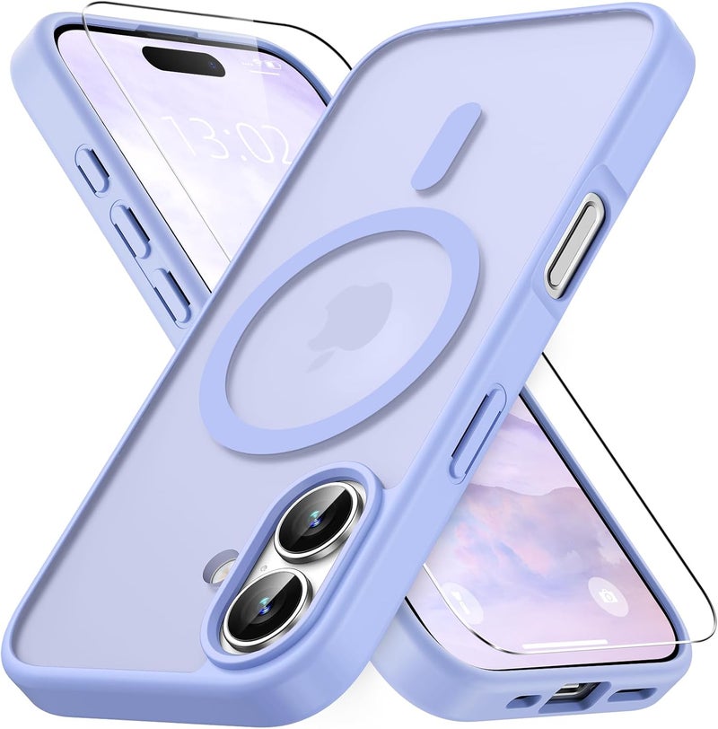 Vansdon Magnetic Case for iPhone 17 with 1 Protective Glass Compatible with MagSafe Military Standard Drop Protection Clear Matte Back Shockproof Phone Case for iPhone 17 - Image 1