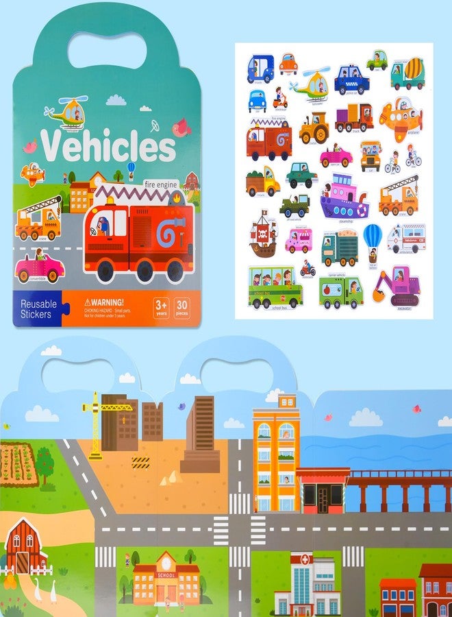 ASTARON 5 Pack Reusable Sticker Books for Toddlers, 3D Stickers Road Trip Activities Car Airplane Activities Travel Toys for Kids, Kids Quiet Time Activities (2-6 Age) - Image 4