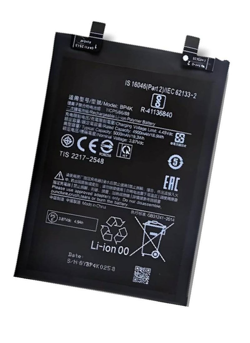 ELTRAZONE High Quality Original Internal Battery Replacement for Xiaomi Note 12 Pro, Xiaomi 12T, Poco X5 Pro – Long-Lasting Li-ion Battery with Safe Charging Protection – Black - Image 1