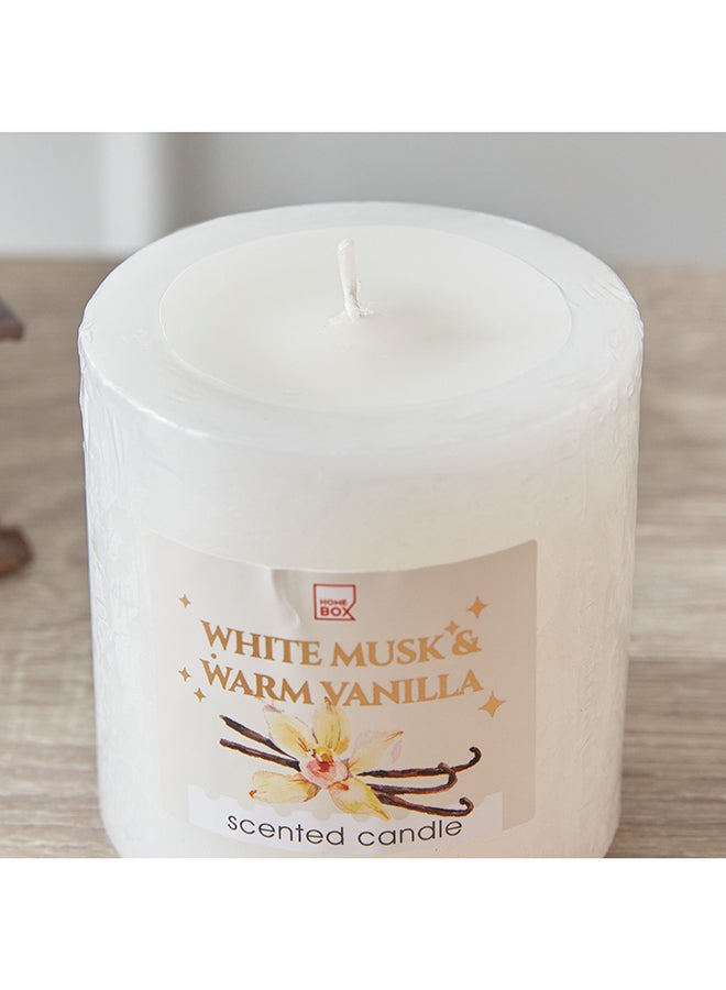 Home Box Qara Vanilla Pillar Candle 6.8 x 7 x 6.8 cm - Image 3