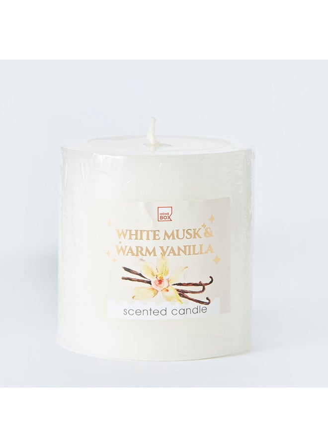 Home Box Qara Vanilla Pillar Candle 6.8 x 7 x 6.8 cm - Image 5