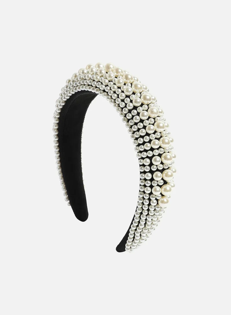 SOHI Off-White Color Hairband