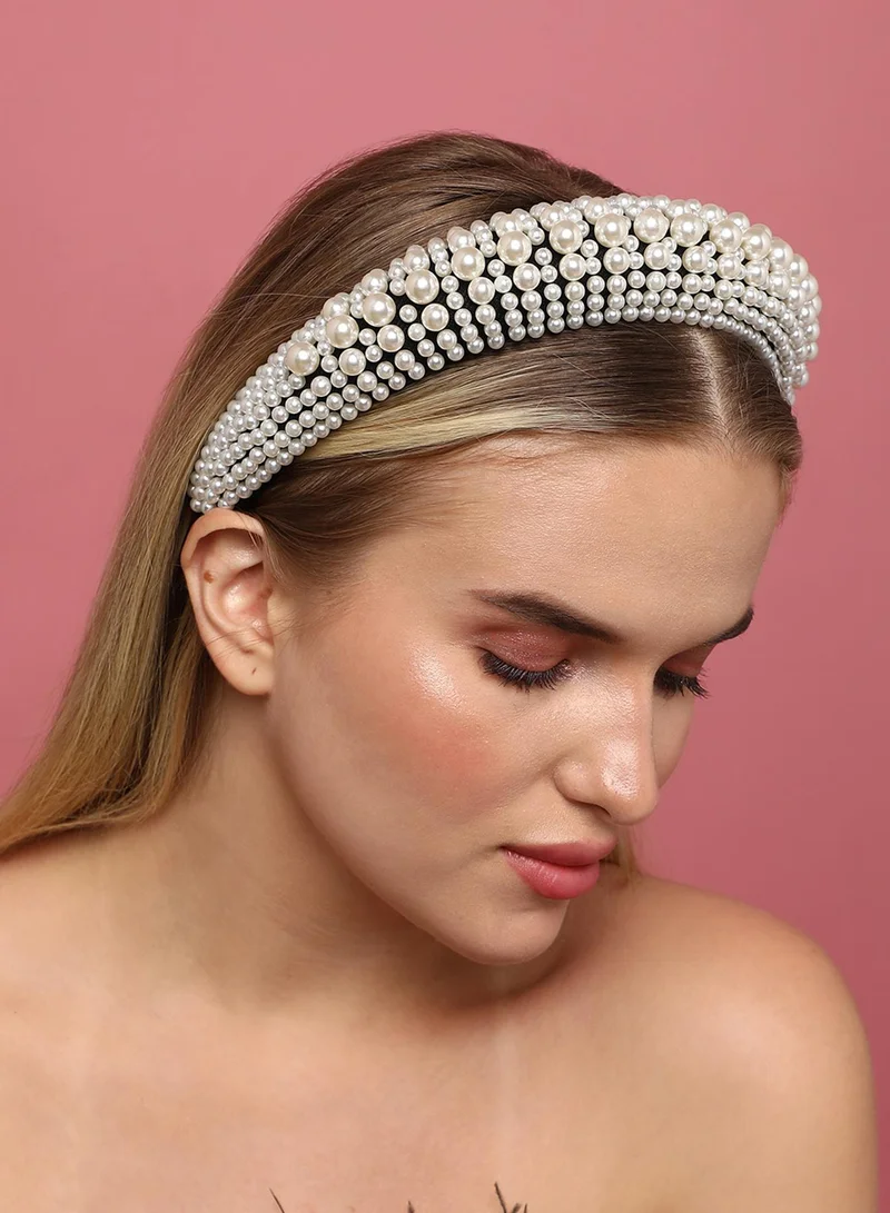 SOHI Off-White Color Hairband