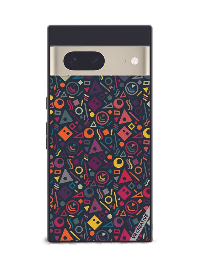 VR CREATIVE Protective Case Cover For Google Pixel 7 Shapes Design Multicolour - Image 1