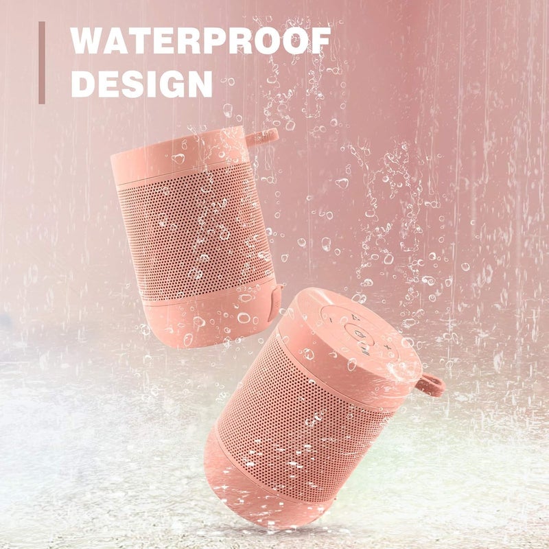 comiso Portable Bluetooth Speaker, Small Shower Speaker with IPX5 Waterproof, 360° HD Loud Sound, Wireless Stereo Pairing, Mini Speakers Support TF Card, Built-in Mic, Pocket Size for Travel Outdoors - Image 2