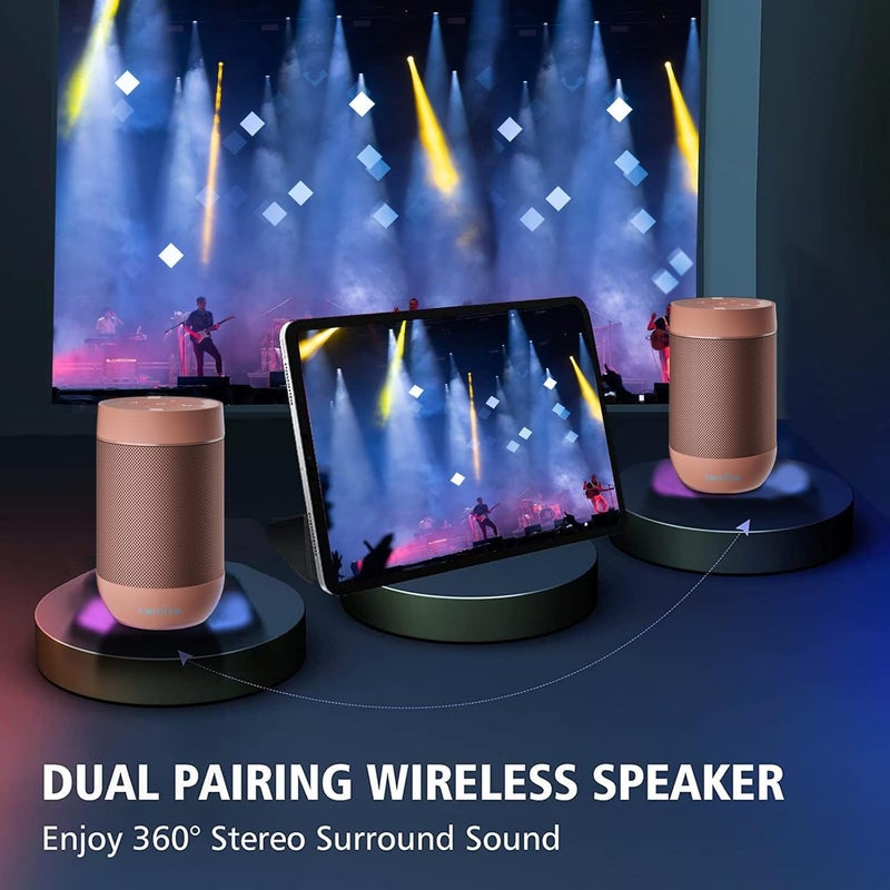 comiso Portable Bluetooth Speaker, Small Shower Speaker with IPX5 Waterproof, 360° HD Loud Sound, Wireless Stereo Pairing, Mini Speakers Support TF Card, Built-in Mic, Pocket Size for Travel Outdoors - Image 4